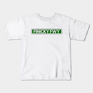 Finicky Fwy Street Sign Kids T-Shirt